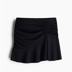 Black Ruched Women's Skirt